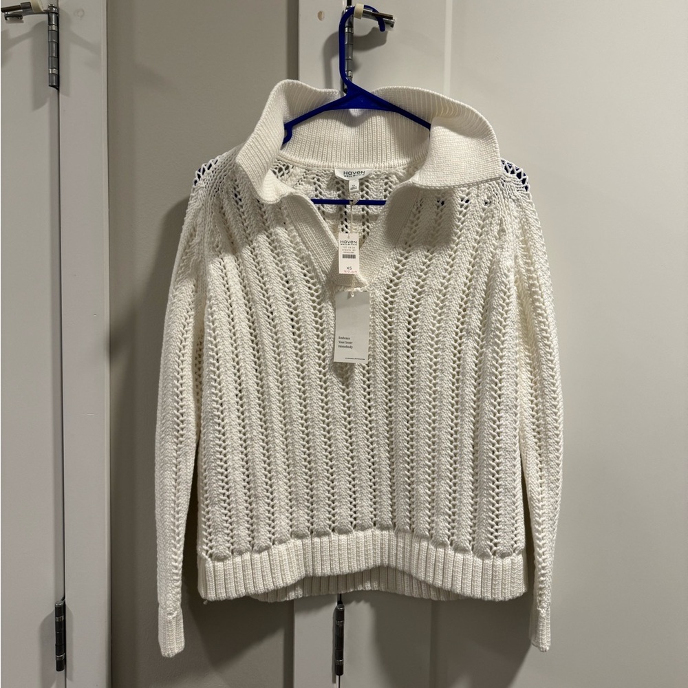 Haven well within - Open Stitch Johnny Collar Sweater - Size Women’s XS